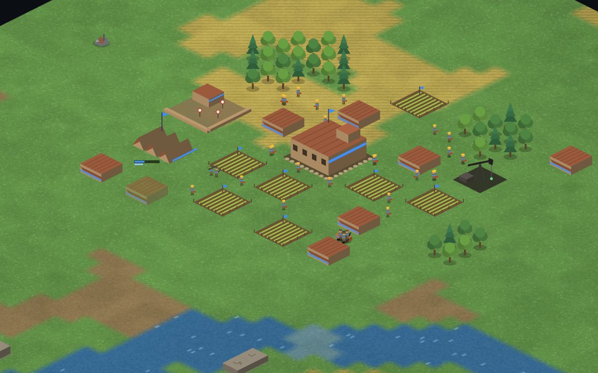 A growing base with barracks, depots and housing